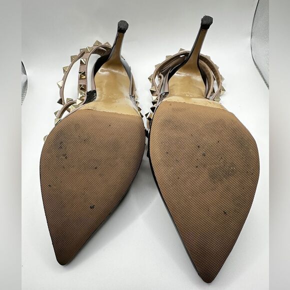 Pre-loved VALENTINO GARAVANI Patent Leather Rockstud Ankle Strap Pumps Size 36 - Picture 10 of 17